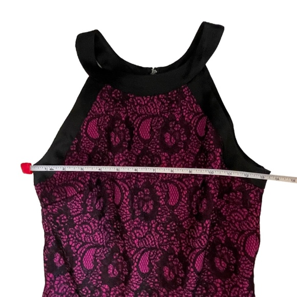 EUC Le Chateau Burgundy Brocade Dress Size XXS - Picture 5 of 8